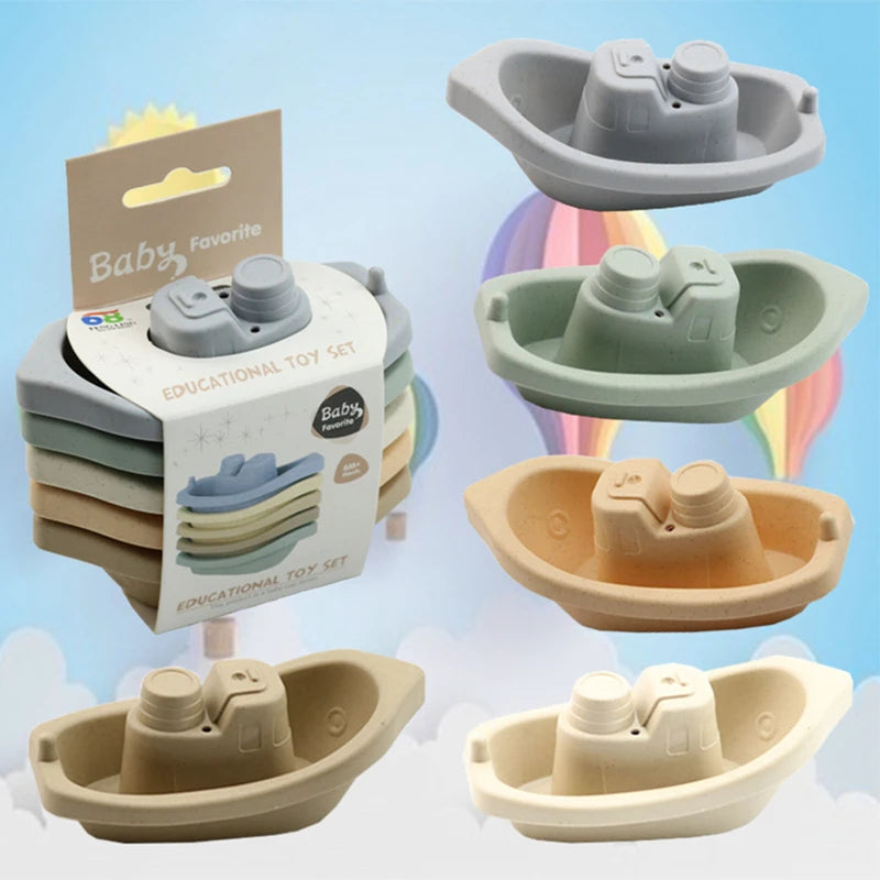 5PCS Baby Stacking Boats