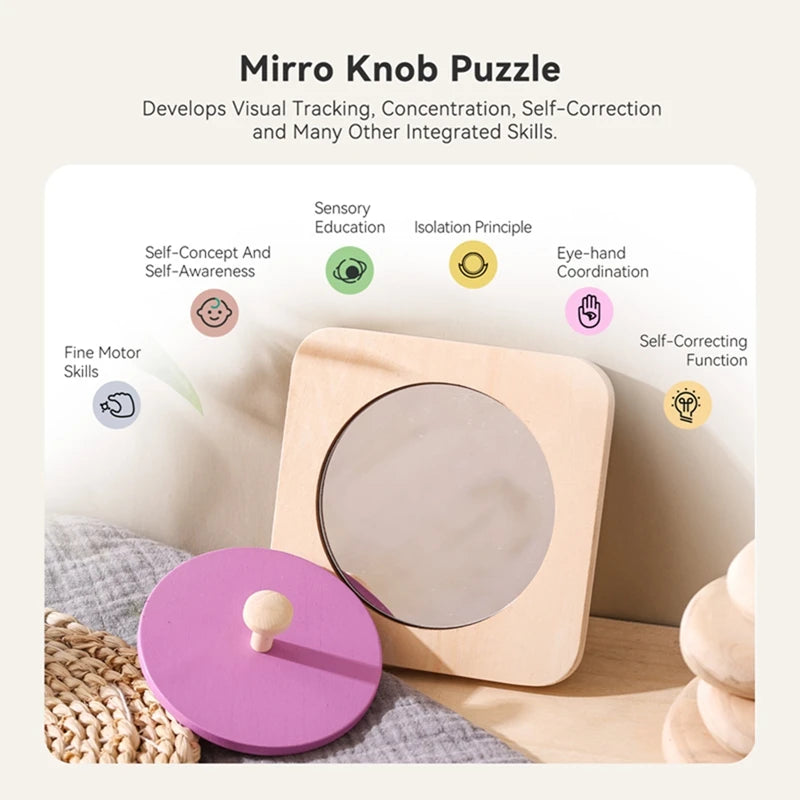 Montessori Wooden Mirror Puzzle