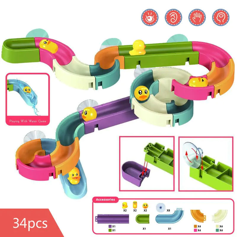 Marble run bath toy