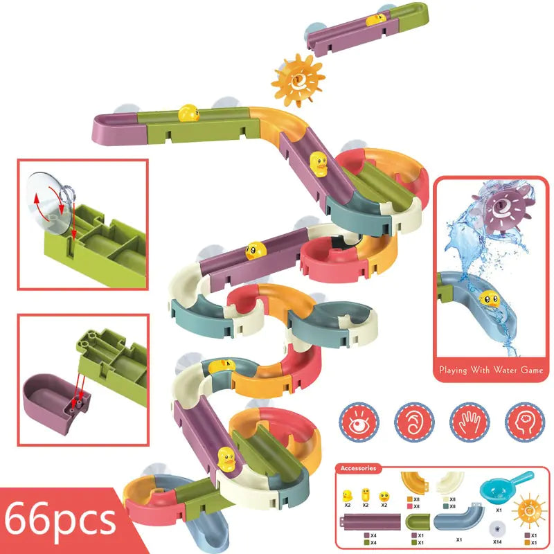 Marble run bath toy